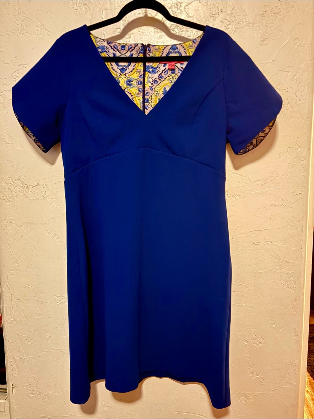 Betsey Johnson Royal Blue V-Neck Fit & Flare Dress – Size 12 💙✨